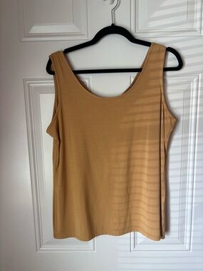 CHARLIE B Camel Scoop Neck Tank Top